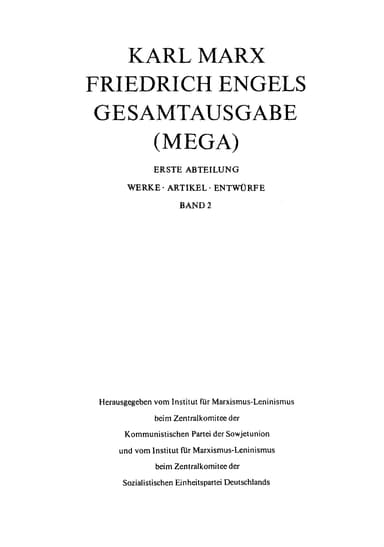 Ökonomisch-philosophischen Manuskripte [MEGA-2]